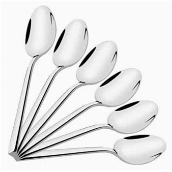 Impress Tea Spoon Full Matt Colour: Silver Stainless Steel 13.7cm 14 Gauge Pack of 12