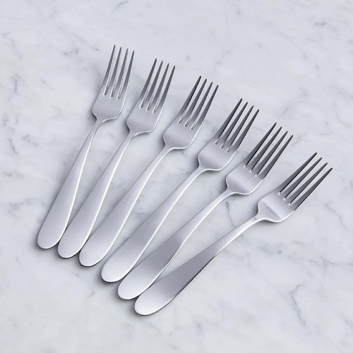 Neckless Dinner Fork (KK) Colour: Silver Stainless Steel 18cm 14 Gauge Pack of 12