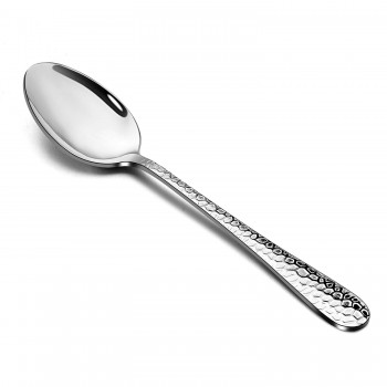 Impress Dinner Spoon Hammered Colour: Silver Thickness: 1.7mm Stainless Steel 18.5cm Pack of 12