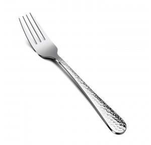 Impress Dinner Fork Hammered Colour:  Silver Thickness: 1.7mm Stainless Steel 18.5cm Pack of 12