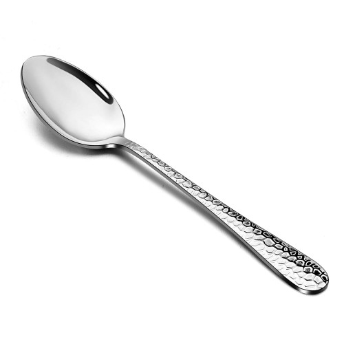 Impress Soup Spoon Hammered Colour: Silver Thickness: 1.7mm Stainless Steel 18.1cm Pack of 12