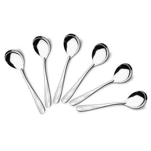 Milano Soup Spoon Colour: Silver Thickness: 3mm Stainless Steel 17.2cm Pack of 12