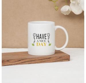 Clay Craft Swiss Mug Plain White 8.2 x 8.2 x 9.5 cm With Sublimation Printing Ceramic 350ml