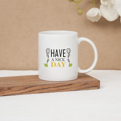 Clay Craft Swiss Mug Plain White 8.2 x 8.2 x 9.5 cm With Sublimation Printing Ceramic 350ml