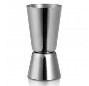 Peg Jigger Regular 30 ml and 60 ml On Either Sides Height: 3.5 inches Colour: Silver