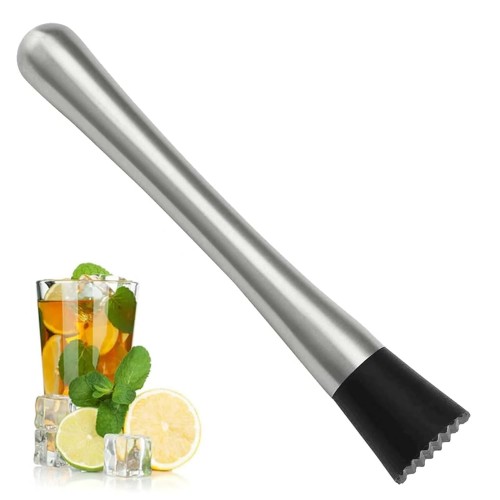 Cocktail Muddler For Mojitos and Other Fruit Drinks Stainless Steel Length: 8 inches