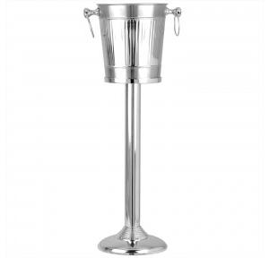 Chiller Bucket With Stand And Pole Stainless Steel Entire Length: 30 inches Bucket Diameter: 7.5 inches Bucket Height: 8 inches Colour: Silver