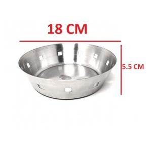 Bread Basket Stainless Steel Diameter: 7 inches Height: 2 inches