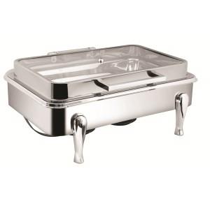 Buffet Server Tray SS Food Warmers Electric 9 Ltr Chafing Dish Set Adjustable Temperature + Hot Plate Electricgn 1/1