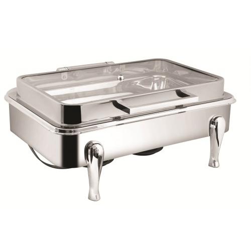 Buffet Server Tray SS Food Warmers Electric 9 Ltr Chafing Dish Set Adjustable Temperature + Hot Plate Electricgn 1/1