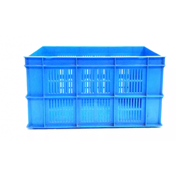 Nilkamal Perforated Crate Walls JBC-64320 With Closed Bottom 600x400x320mm Blue