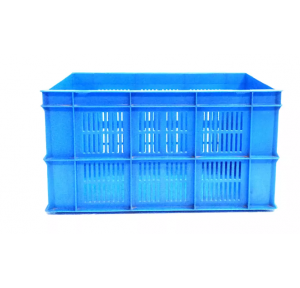 Nilkamal Perforated Crate Walls JBC-64320 With Closed Bottom 600x400x320mm Blue