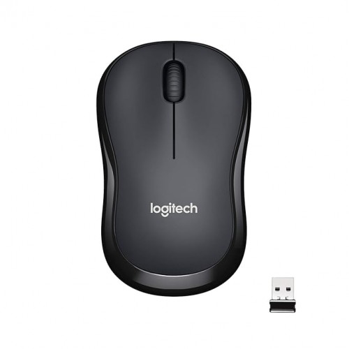 Logitech Wireless Mouse M221 Silent Buttons, 2.4 GHz with USB Mini Receiver, 1000 DPI Optical Tracking, 18-Month Battery Life, Ambidextrous PC/Mac/Laptop Charcoal Grey