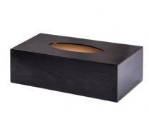 Tissue Box Wooden Sesame 9 x 5 x 3 Inch Black