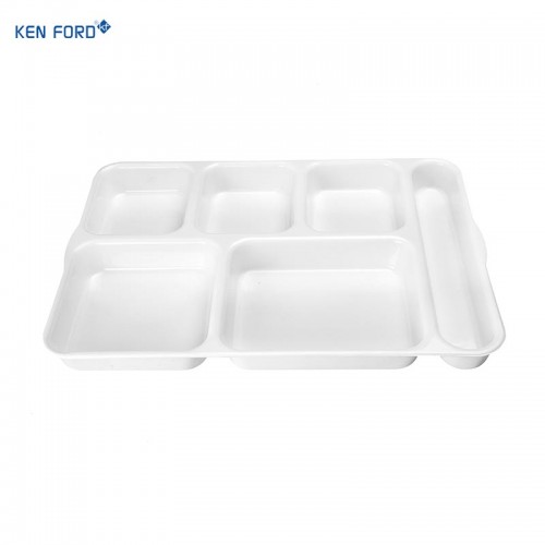 Kenford Tray DCT 1014 (PC) 6 Compartment Rectangle White Polycarbonate 10 x 14 Inch