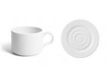 Ariane Tea Cup & Saucer Prime White Porcelain 230ml & 15cm