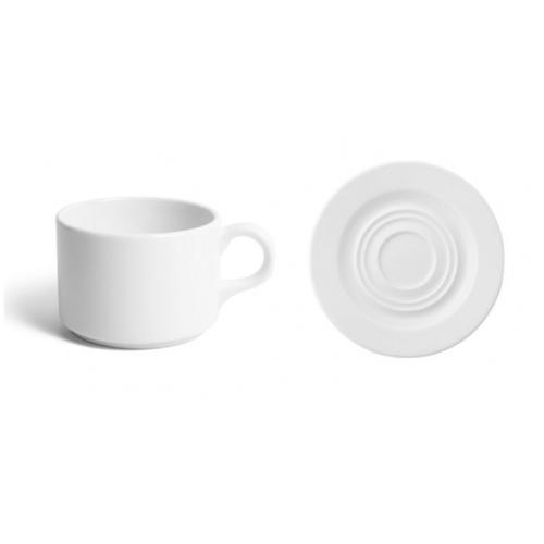 Ariane Tea Cup & Saucer Prime White Porcelain 230ml & 15cm