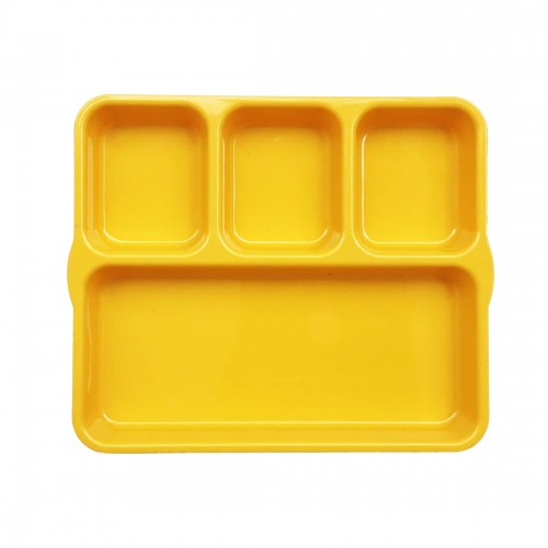 Kenford Tray DCT 1012 (PC) 4 Compartment Rectangular Yellow Polycarbonate 10 x 12 Inch