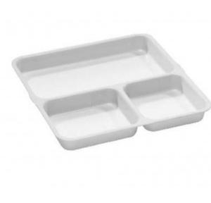 Kenford Tray DCT 0909 (PC) 3 Compartment Square White Polycarbonate 9 X 9 Inch