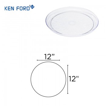 Kenford Plate FP 12 Buffet Tranparent Polycarbonate 12X12 Inch