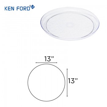 Kenford Plate FP 13 Thali Transparent Polycarbonate 13X13 Inch