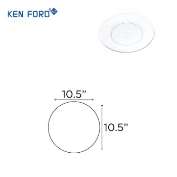 Kenford Plate RP 10 Round Full  Polycarbonate 10.5 Inch White