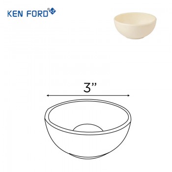 Kenford Bowl RB 3 Round Food White Polycarbonate 3 Inch