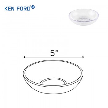 Kenford Plate FP 5 Sweet Dish Transparent Polycarbonate 5 Inch