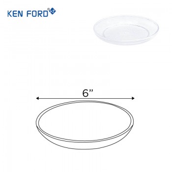 Kenford Plate FP 6 Snacks Transparent Polycarbonate 6 Inch