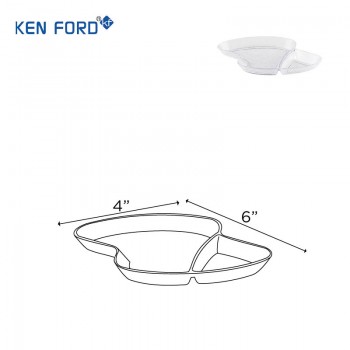 Kenford Plate SP 6 Zig Zag Snacks Transparent Polycarbonate 6X4 Inch