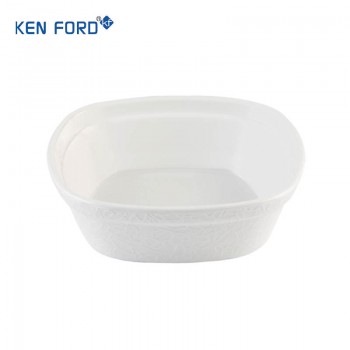 Kenford Bowl FB 4 Square Food White Polycarbonate 4X4 Inch