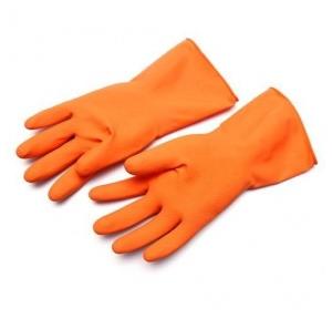 Hand Gloves Rubber Orange 11 Inch 1 Pair