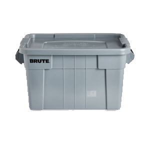 Rubbermaid Brute Tote With Lid FG9S3100 75L Measures: 27.8 L x 17.4W x 15.1H Grey