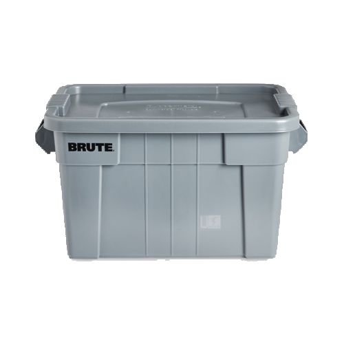 Rubbermaid Brute Tote With Lid FG9S3100 75L Measures: 27.8 L x 17.4W x 15.1H Grey