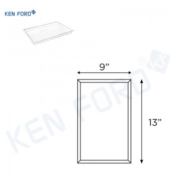 Kenford Tray DT 0913 Display White Polycarbonate 9X13X1 inch