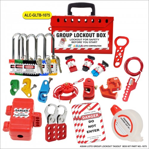 Asian Loto Group Lockout Tagout Box Kit For Electrical Safety ALC-GLTB-1075