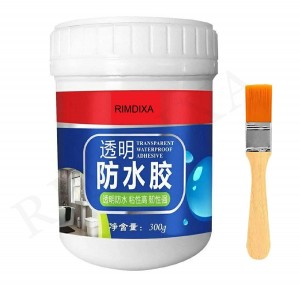 Transparent Waterproof Glue For Roof Leakage Crack Seal Glue 300gm With Brush Crack Seal Agent Roof Water Leakage Solution Transparent Glue Waterproofing