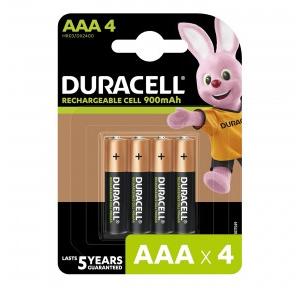 Duracell Rechargeable Batteries AAA 1.5V 900mAh Pack of 4