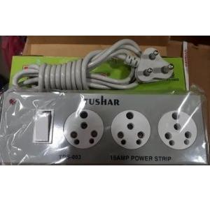 Tushar Power Strip R687316 4 Pin 3 Socket Single Switch 240V