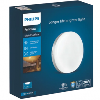 Philips Metal 20 Watt Full Glow Surface Light 6500k PH1785