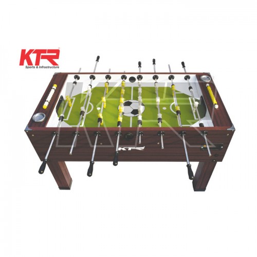 KTR Robust Soccer Table ST04 High Grade Board With Square Legs Size 56 X 30 X 34 Inch Walnut Finish Weight 100Kg