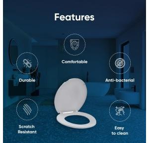 Parryware Comfort Plus White Toilet Seat Cover E83411C