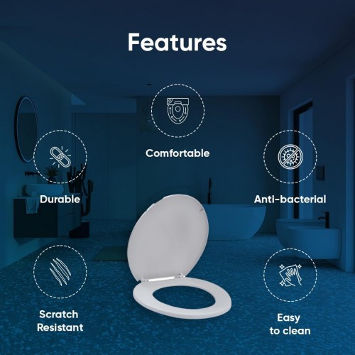 Parryware Comfort Plus White Toilet Seat Cover E83411C