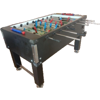 21 Balls Soccer Table Size 2.5Ft x 5Ft Heavy Duty 16mm Roads Straight Legs with Iron Power Coated Made by Partical Plywood Tuffen Glass Top Height 34