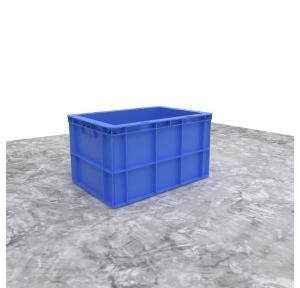 Nilkamal Multi Purpose Crate CH5436300 (Closed With Handle) HDPE Outer Dim 540(L) X 360(B) X 300(H) MM Blue (With 7-8 Holes at the Bottom)