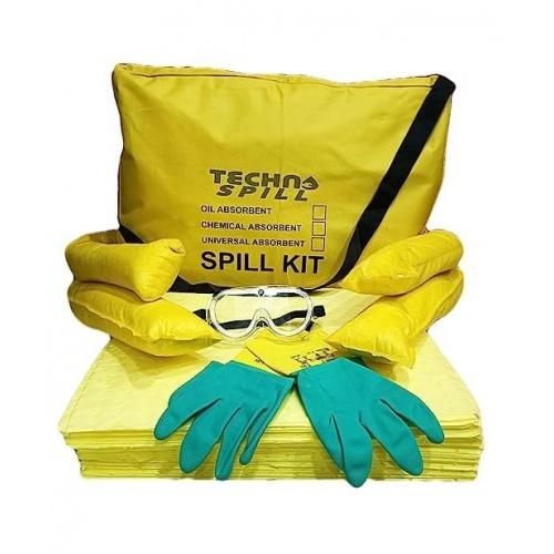 Technospill Hazmat Spill Kits 10 Ltr (Absorb: Hospital Chemicals, Acid, Bases, Solvents, Mixed Chemicals, Other Acidic & Alkalis Based Liquids)