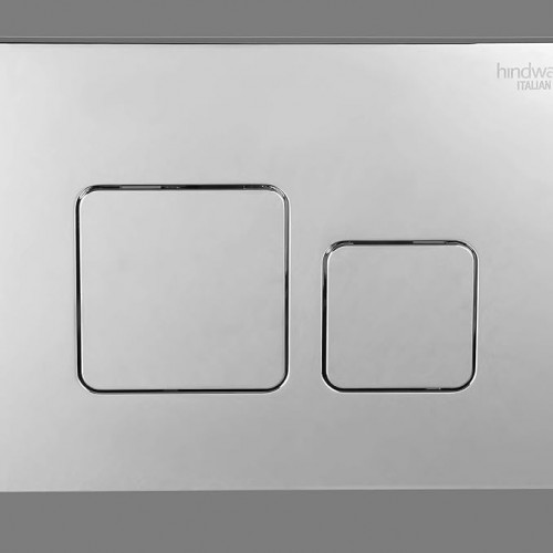 Hindware Flush Plate 508177 PVC Cute GL Chrome Finish 230x100 MM