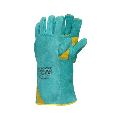 Karam Gloves Frontier Split Leather Green & Yellow  SKU: FT821(P)(GN/YW)(16)