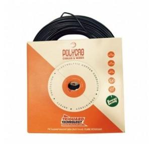 Polycab 6 Sqmm 1 Core FR PVC Insulated Flexible Cable, 90 mtr (Black)