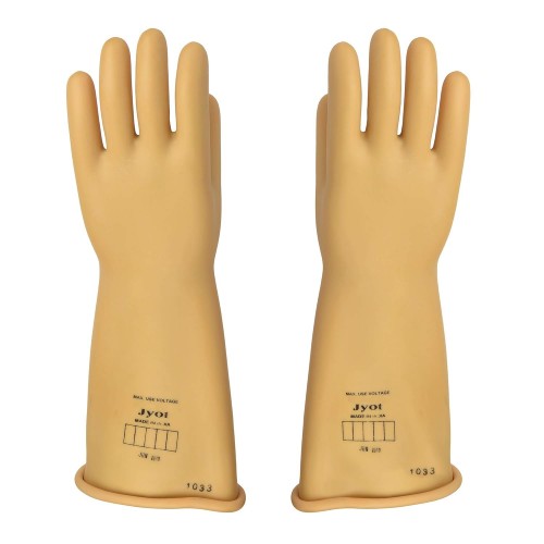 Jyot Hand Gloves Electrical Rubber 11 KV Crystal